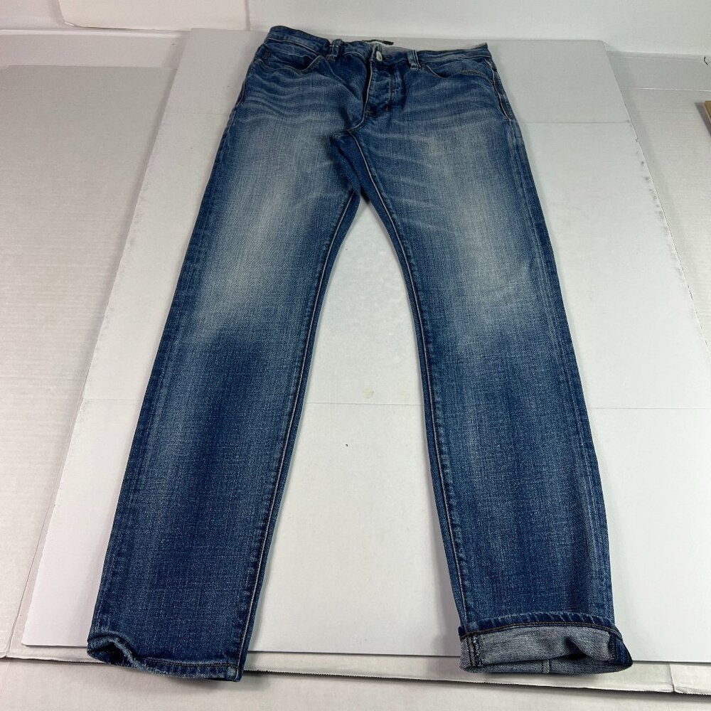 Neuw Jeans Men 31x30* Iggy Skinny Low Rise Blue Selvedge Stretch Denim Tag 32x32